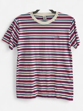 Odd Future by Tyler, The Creator Striped Tee with Embroidered Chest Logo